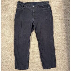 Lands' End Corduroy Pants Men's 42x30 Traditional Fit Expandable Waistband Gray